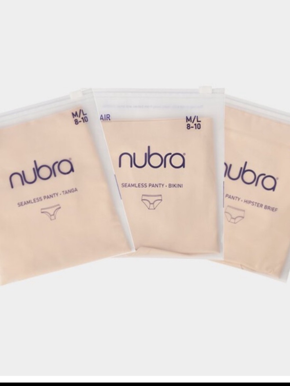 NuBra Seamless Hipster Briefs Panty Lot (4) New M/L